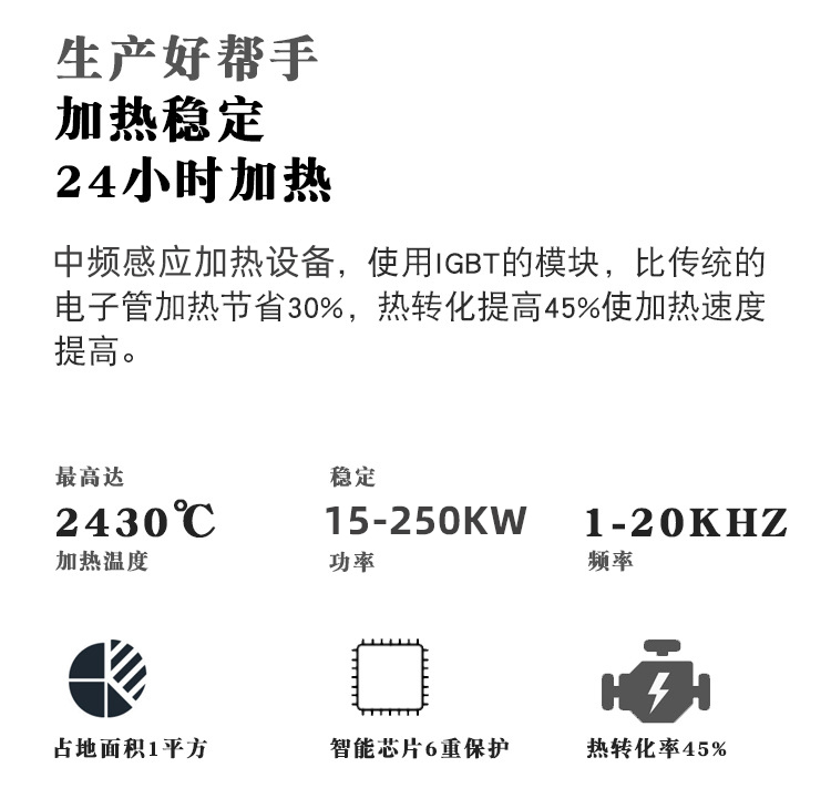 中頻感應加熱設(shè)備HTM-110AB 110KW中頻熔煉爐(圖2) 中頻感應加熱設(shè)備HTM-110AB 110KW中頻熔煉爐(圖2)